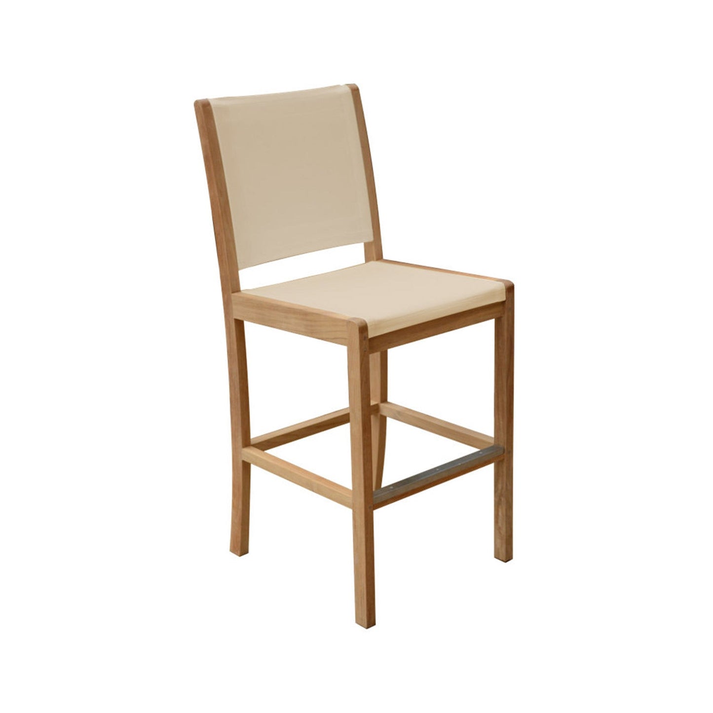 Armless Teak Outdoor Bar Stool