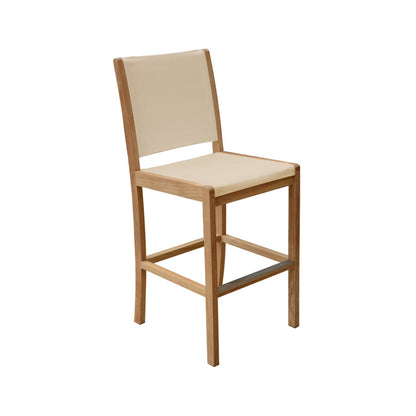 Armless Teak Outdoor Bar Stool