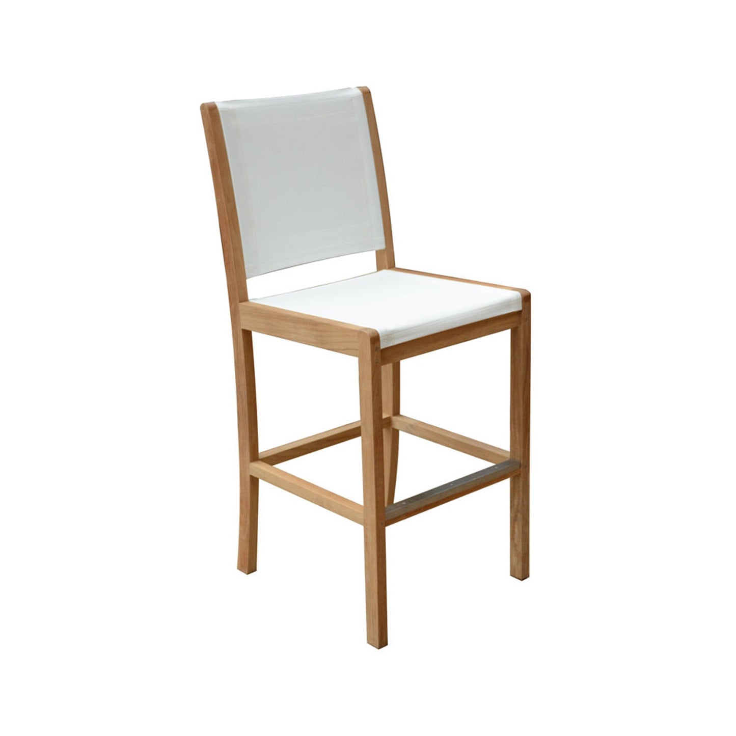 Armless Teak Outdoor Bar Stool