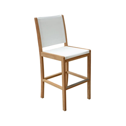 Armless Teak Outdoor Bar Stool