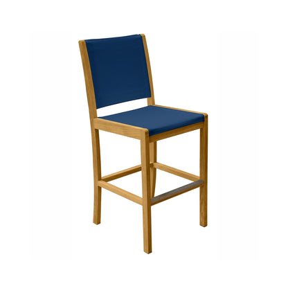 Armless Teak Outdoor Bar Stool