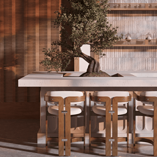 Teak Outdoor Bar & Counter Stool