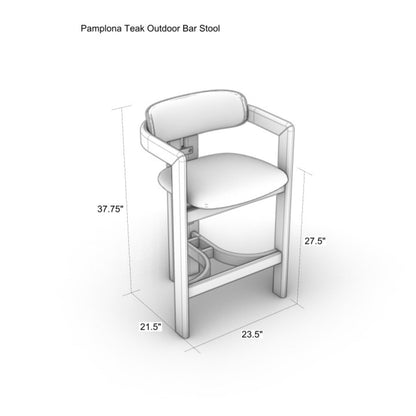 Teak Outdoor Bar & Counter Stool