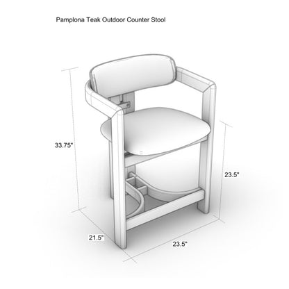 Teak Outdoor Bar & Counter Stool