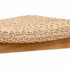 Teak Outdoor Dining Chair with Seat and Back Weaving