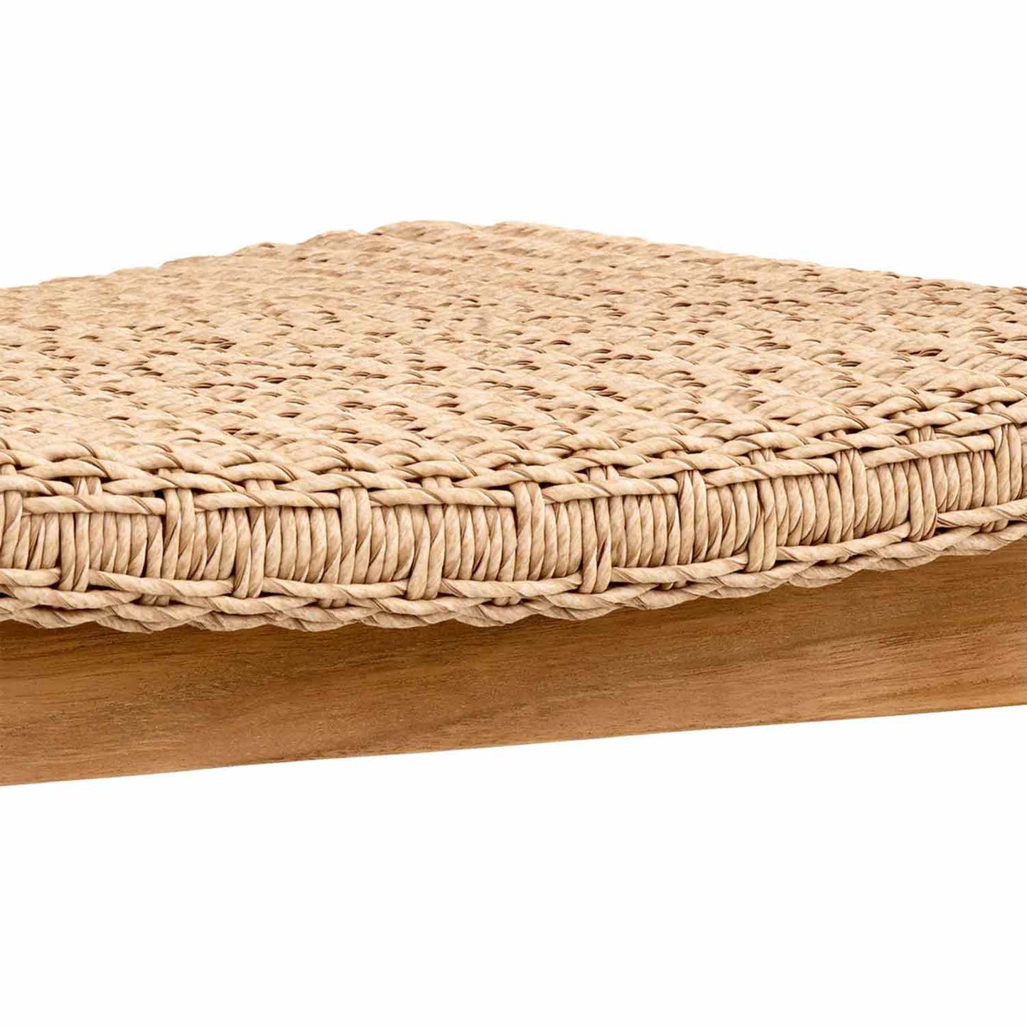 Teak Outdoor Dining Chair with Seat and Back Weaving