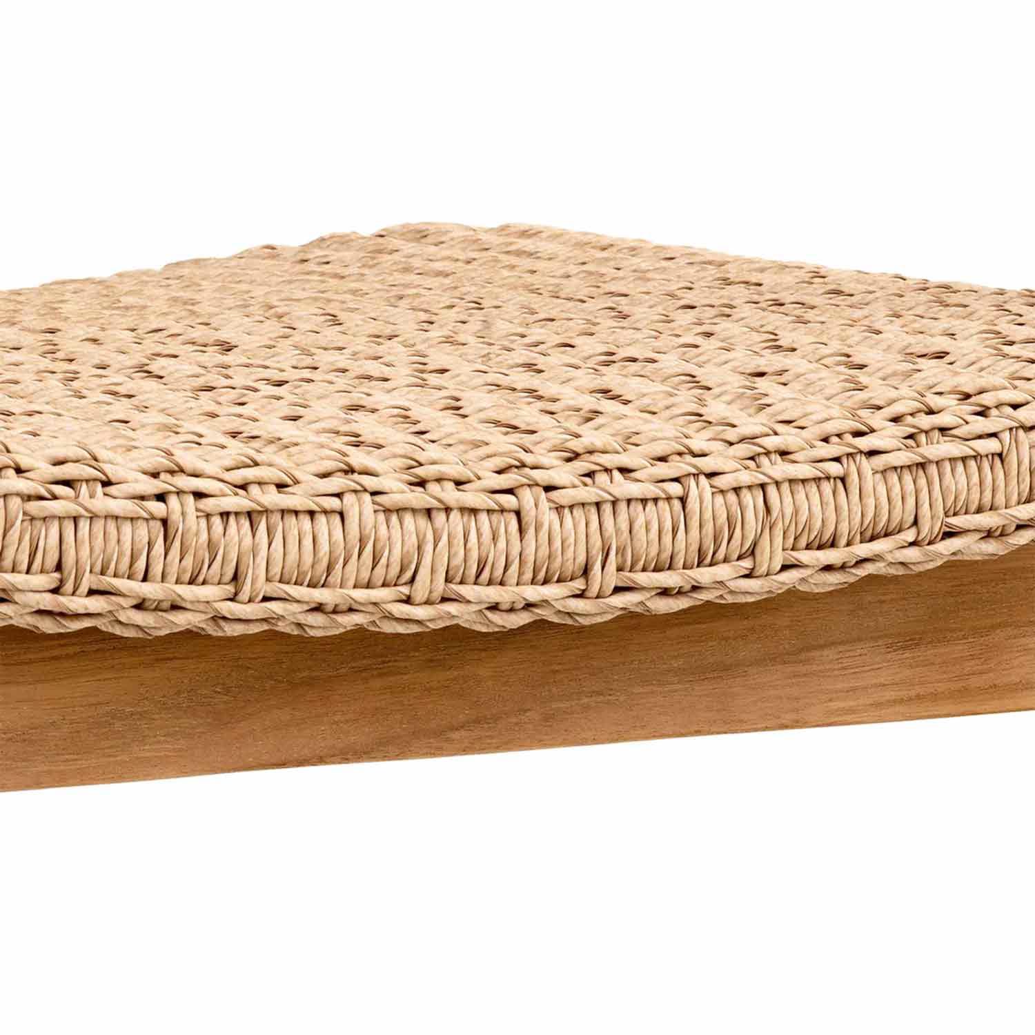 Teak Outdoor Dining Chair with Seat and Back Weaving