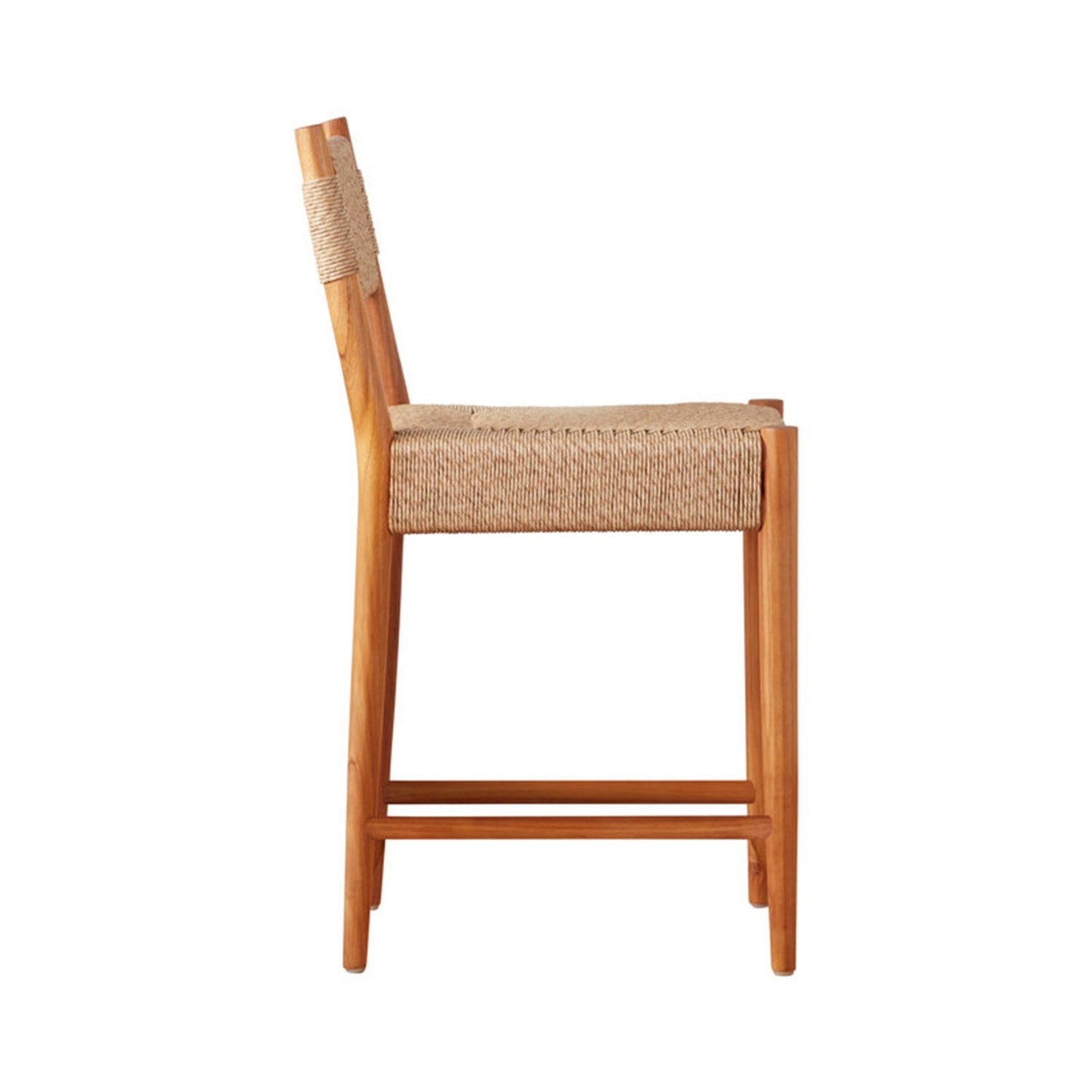 Armless Teak Outdoor Bar Stool
