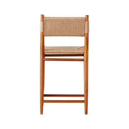 Armless Teak Outdoor Bar Stool