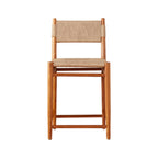 Armless Teak Outdoor Bar Stool