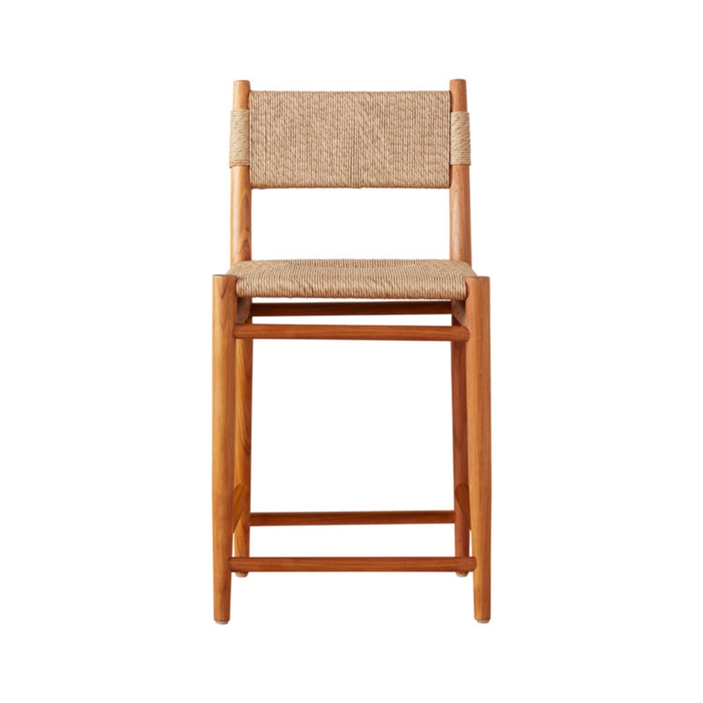 Armless Teak Outdoor Bar Stool