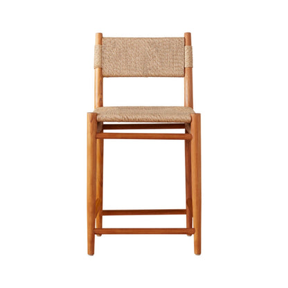 Armless Teak Outdoor Bar Stool