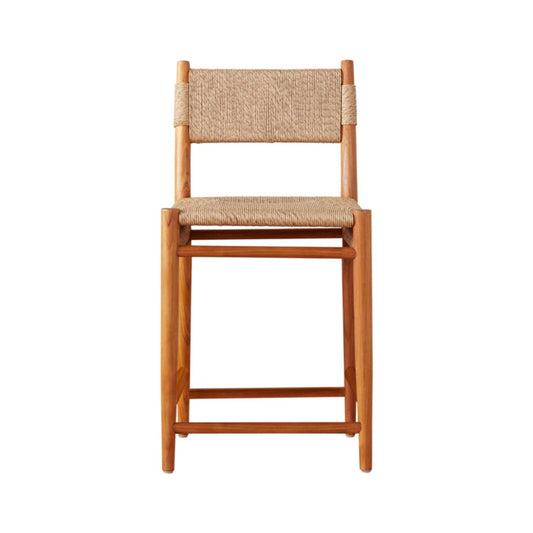 Armless Teak Outdoor Bar Stool