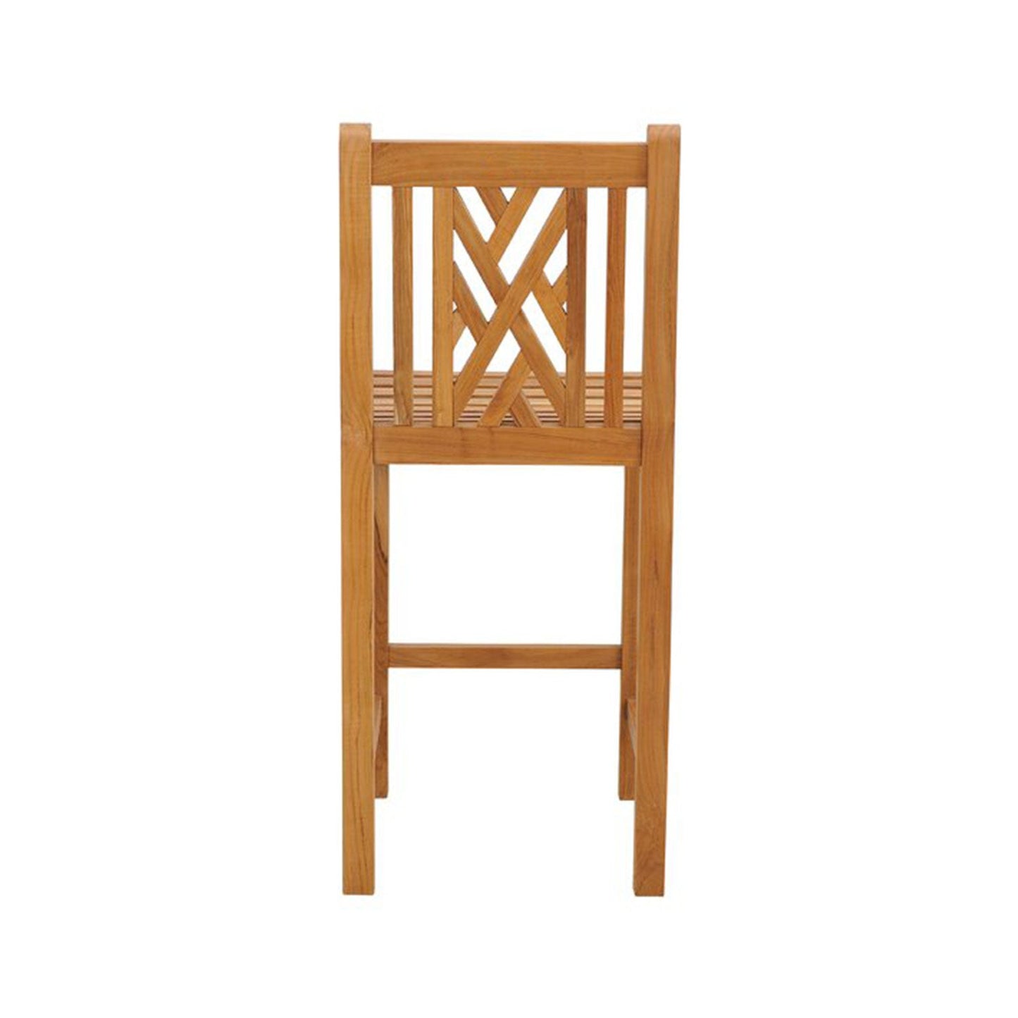 Armless Teak Outdoor Bar Stool