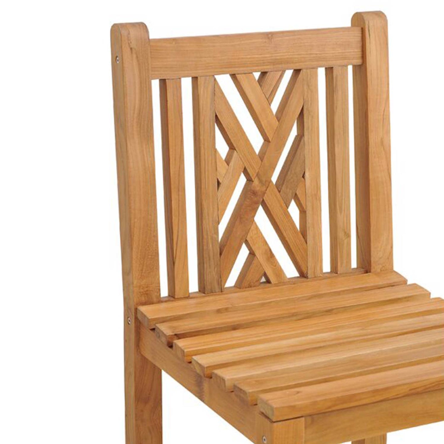 Armless Teak Outdoor Bar Stool