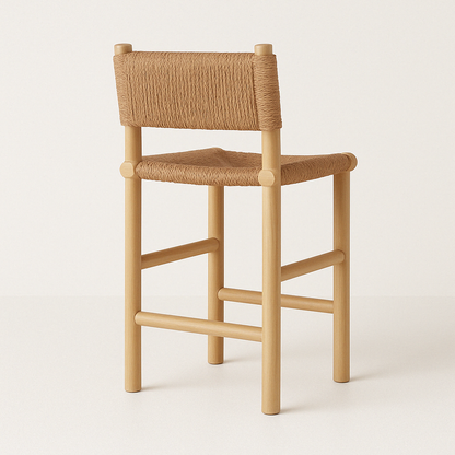 Armless Teak Outdoor Bar Stool