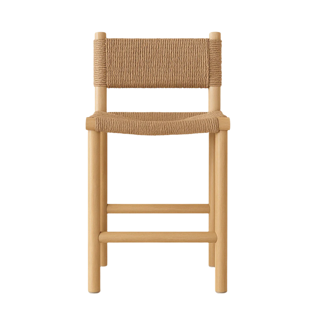Armless Teak Outdoor Bar Stool