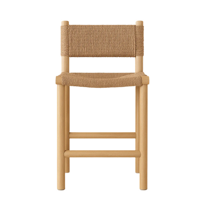 Armless Teak Outdoor Bar Stool