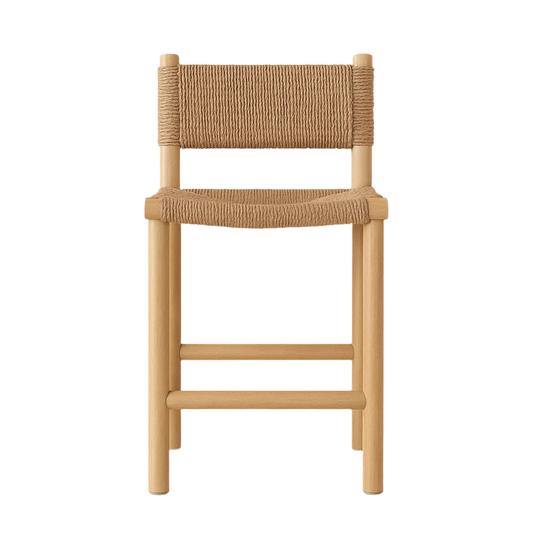 Armless Teak Outdoor Bar Stool