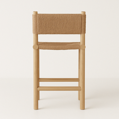 Armless Teak Outdoor Bar Stool