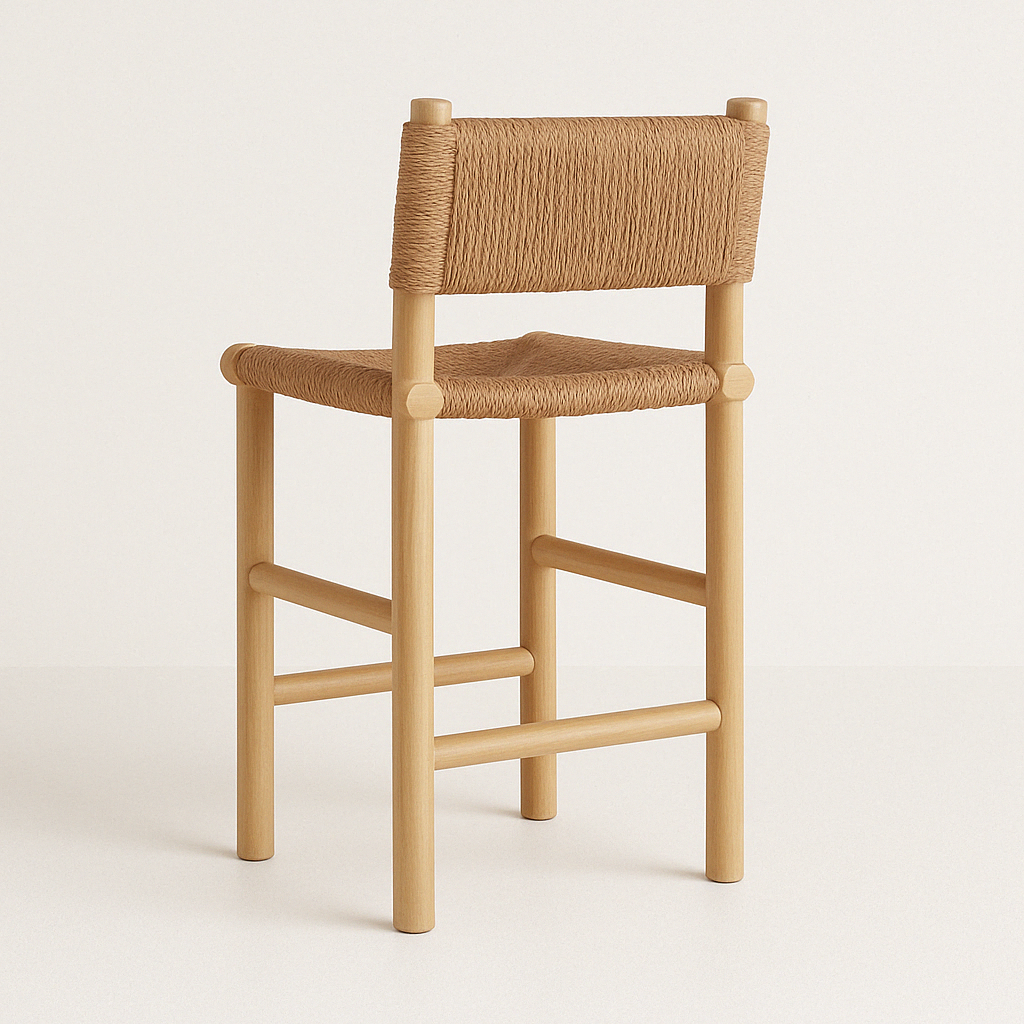 Armless Teak Outdoor Bar Stool