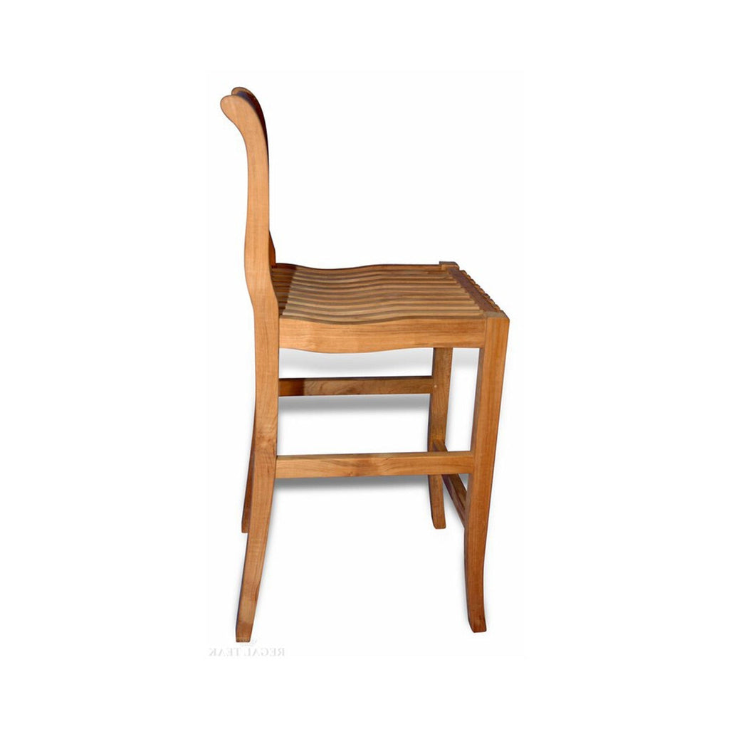 Armless Teak Outdoor Bar Stool