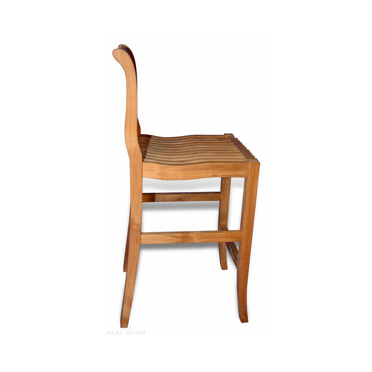 Armless Teak Outdoor Bar Stool