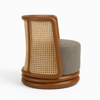 Rattan Dreh-Lounge-Stuhl Dubai Sandstoff