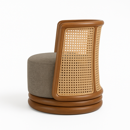 Rattan Swivel Lounge Chair