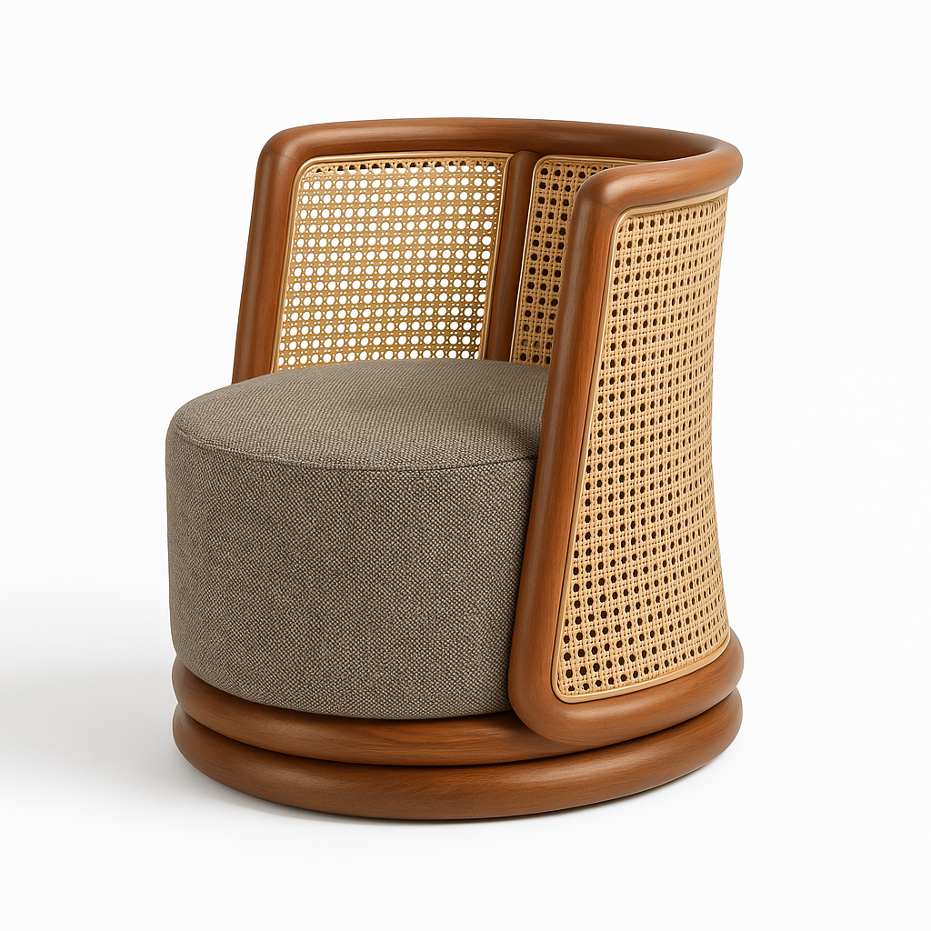Rattan Swivel Lounge Chair