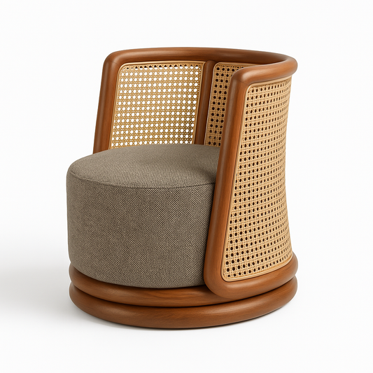 Rattan Swivel Lounge Chair