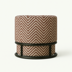 Swivel Lounge Chair Chevron Performance Fabric