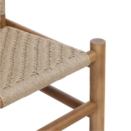 Teak & Polypropylene Woven Dining Chair