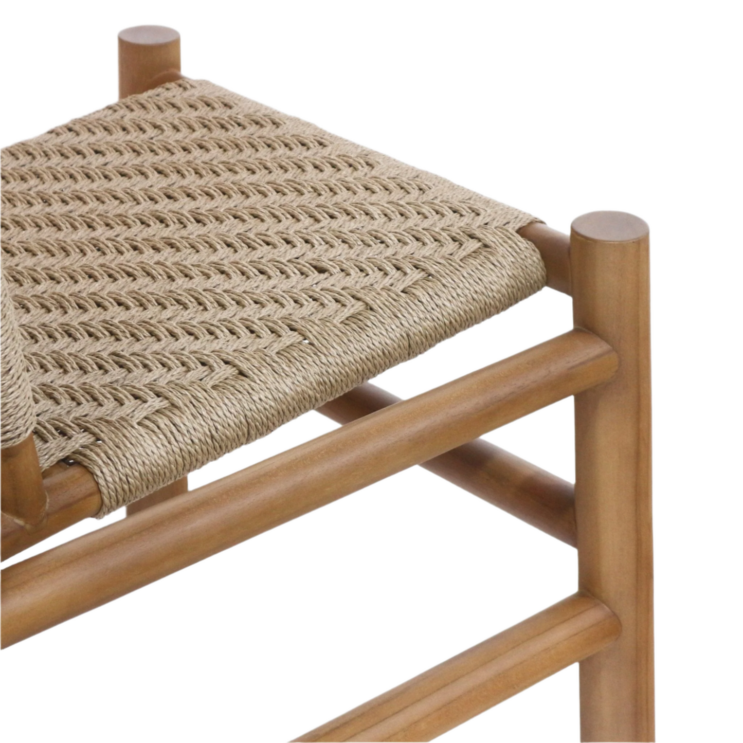 Teak & Polypropylene Woven Dining Chair