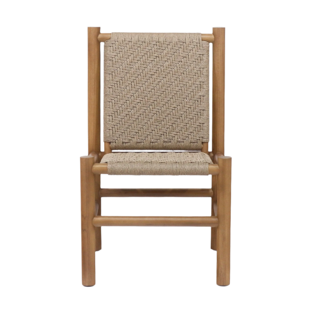 Teak & Polypropylene Woven Dining Chair