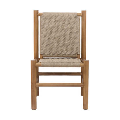Teak & Polypropylene Woven Dining Chair