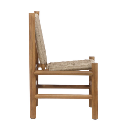 Teak & Polypropylene Woven Dining Chair