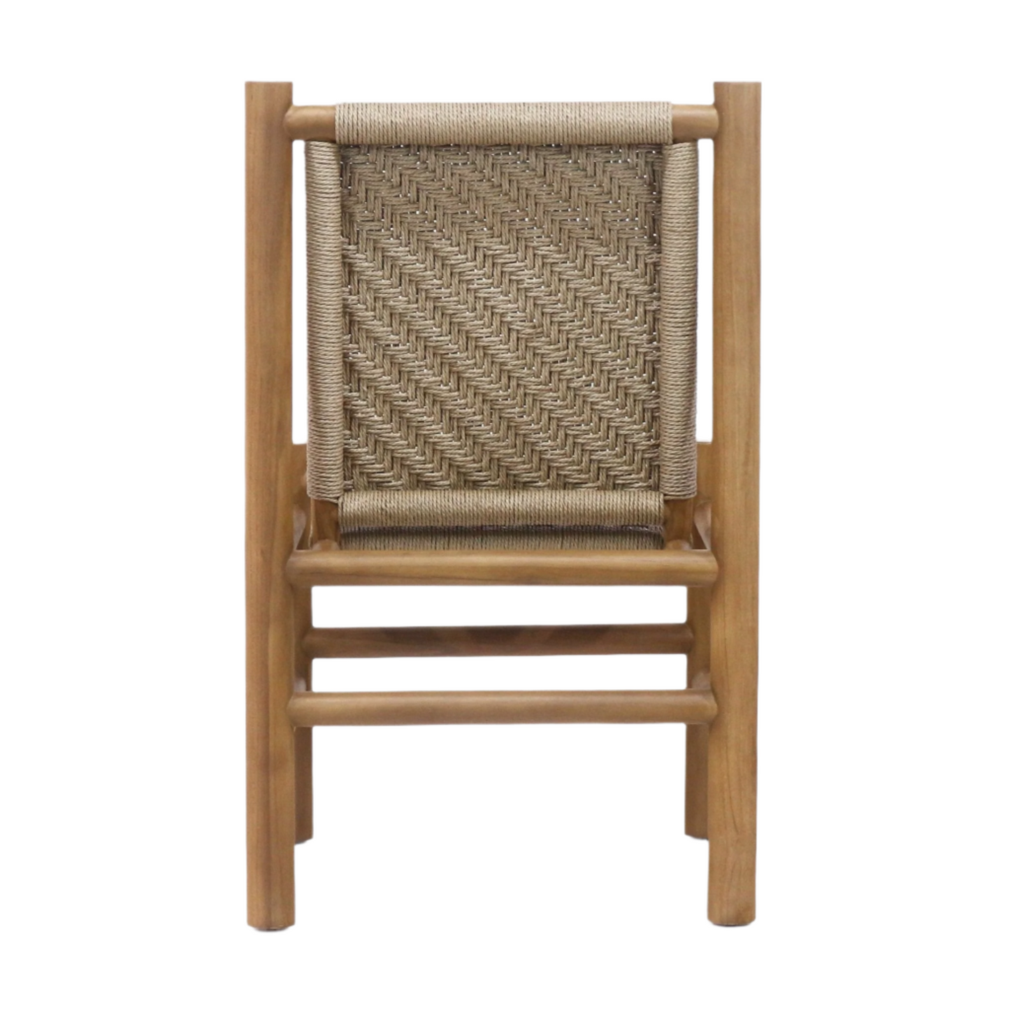 Teak & Polypropylene Woven Dining Chair