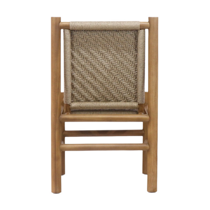 Teak & Polypropylene Woven Dining Chair