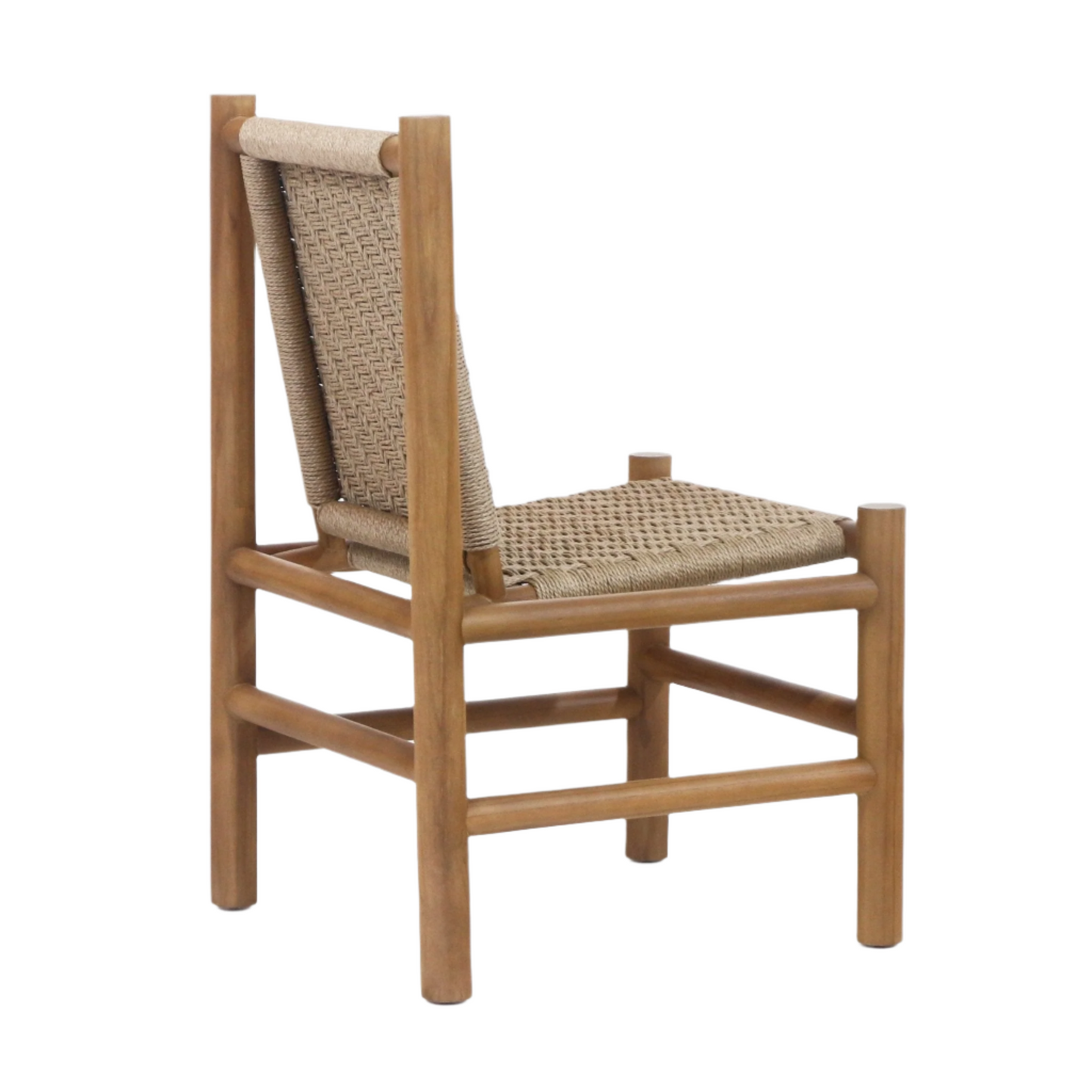 Teak & Polypropylene Woven Dining Chair