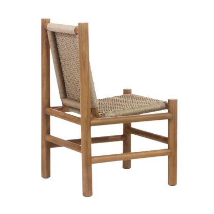 Teak & Polypropylene Woven Dining Chair