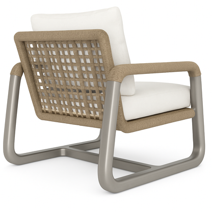 Brushed Aluminium Outdoor Accent Chair