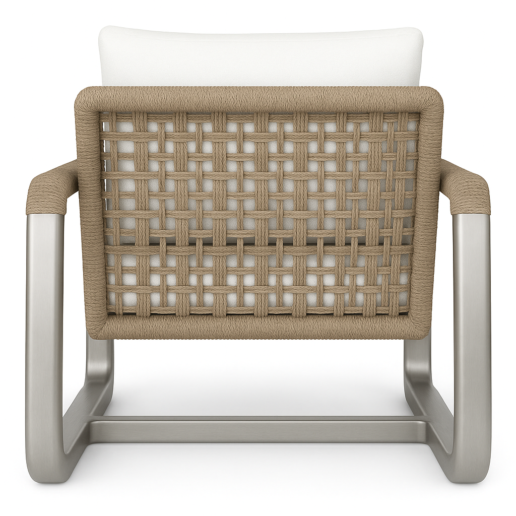 Brushed Aluminium Outdoor Accent Chair
