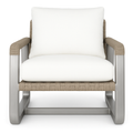 Brushed Aluminium Outdoor Accent Chair