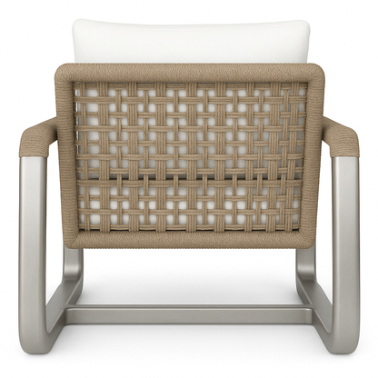 Brushed Aluminium Outdoor Accent Chair