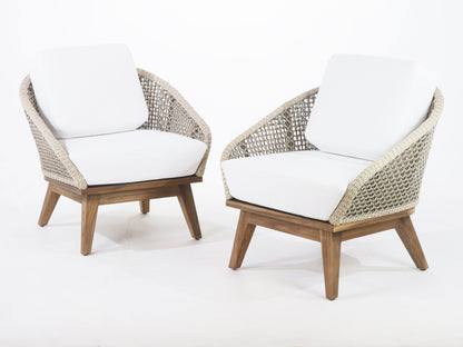 Outdoor Lounge Chair with UV protected outdoor weaving