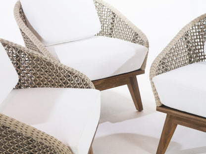 Outdoor Lounge Chair with UV protected outdoor weaving