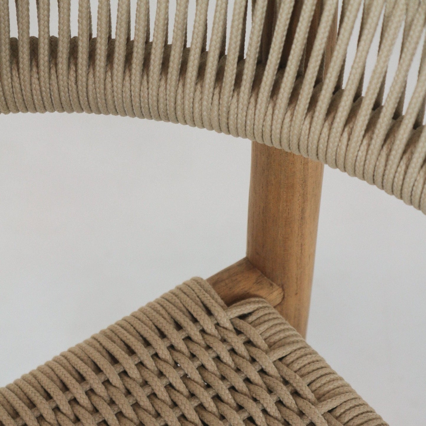 Teak & Polypropylene Woven Dining Chair