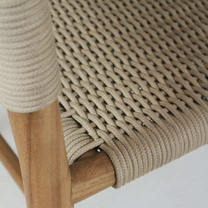 Teak & Polypropylene Woven Dining Chair