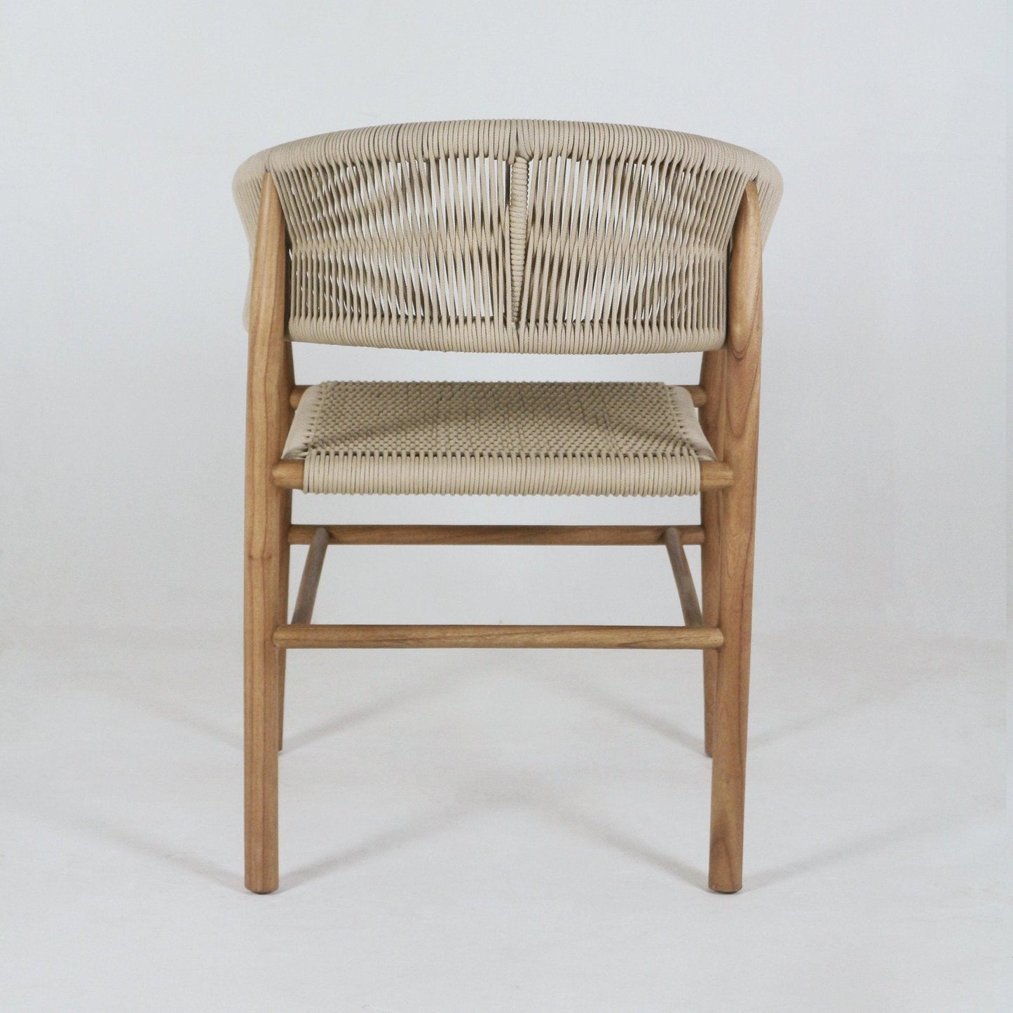 Teak & Polypropylene Woven Dining Chair
